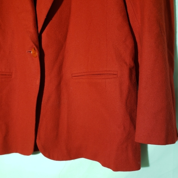 Vintage Pendleton Red Wool Blazer Jacket Single Button 10P Coat - Picture 3 of 8